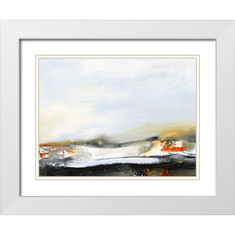 Lingering Light V White Modern Wood Framed Art Print with Double Matting by Gordon, Sharon