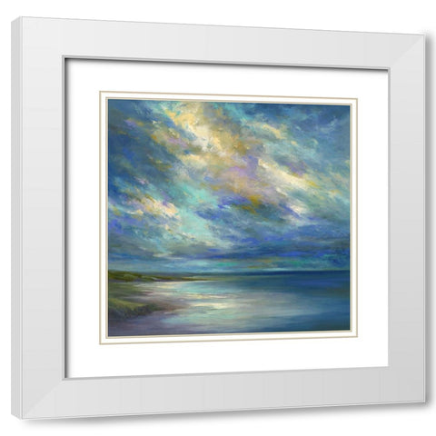 Drifting Winds White Modern Wood Framed Art Print with Double Matting by Finch, Sheila