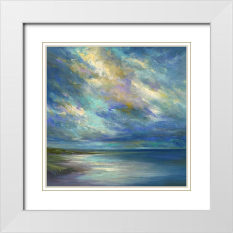 Drifting Winds White Modern Wood Framed Art Print with Double Matting by Finch, Sheila