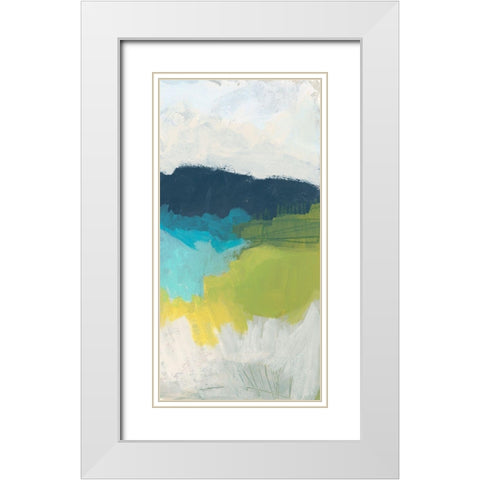 Valley Grandure IV White Modern Wood Framed Art Print with Double Matting by Vess, June Erica
