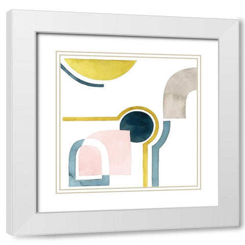 Shapely Minimum I White Modern Wood Framed Art Print with Double Matting by Popp, Grace