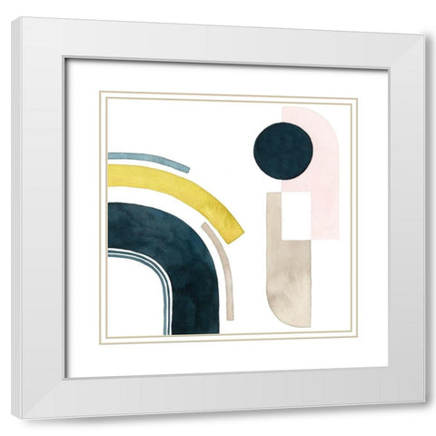 Shapely Minimum III White Modern Wood Framed Art Print with Double Matting by Popp, Grace