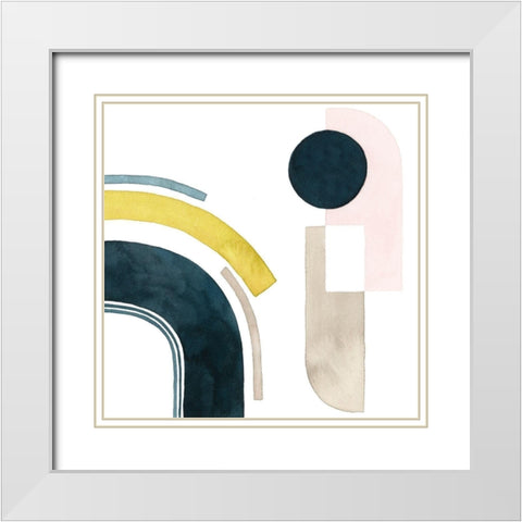 Shapely Minimum III White Modern Wood Framed Art Print with Double Matting by Popp, Grace