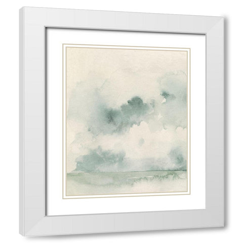 Ocean Impression I White Modern Wood Framed Art Print with Double Matting by Caroline, Emma