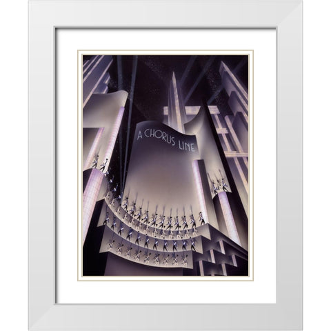 A Chorus Line White Modern Wood Framed Art Print with Double Matting by Hoppe, Robert