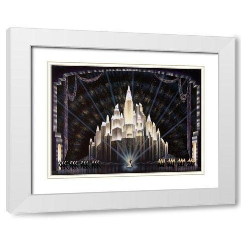 Encore White Modern Wood Framed Art Print with Double Matting by Hoppe, Robert