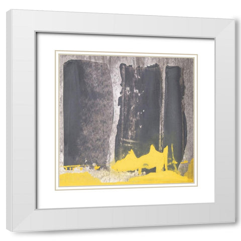 6240 Puzzle I White Modern Wood Framed Art Print with Double Matting by Aryai, Sia