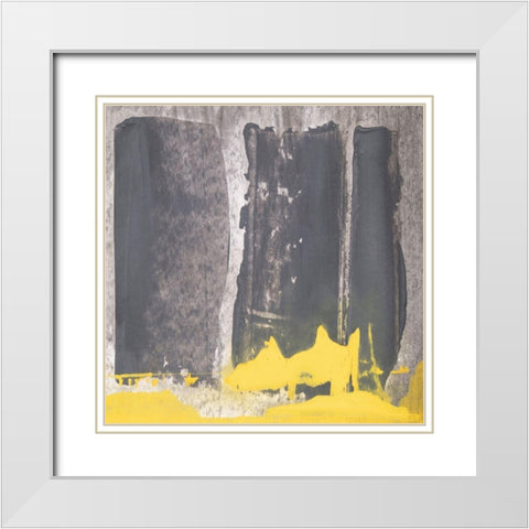 6240 Puzzle I White Modern Wood Framed Art Print with Double Matting by Aryai, Sia