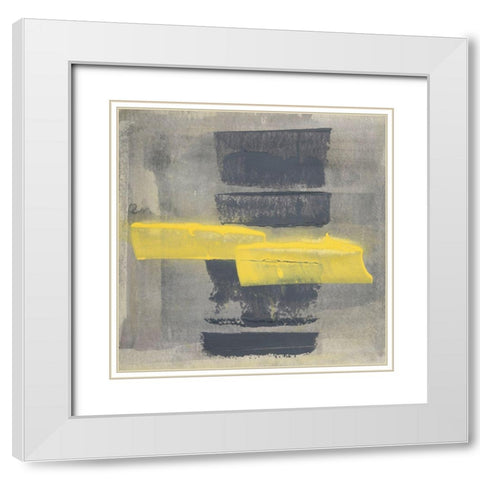 6240 Puzzle II White Modern Wood Framed Art Print with Double Matting by Aryai, Sia