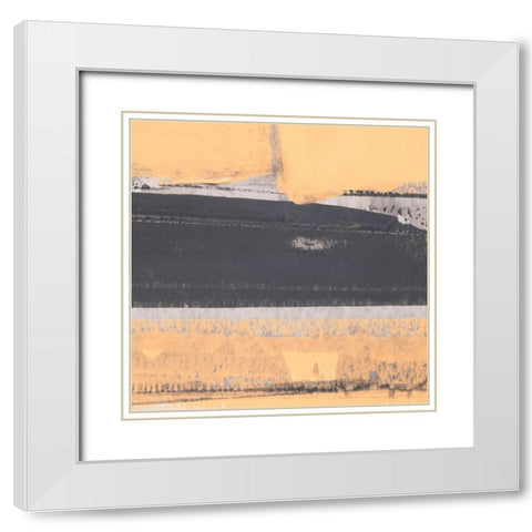 6240 Puzzle IV White Modern Wood Framed Art Print with Double Matting by Aryai, Sia