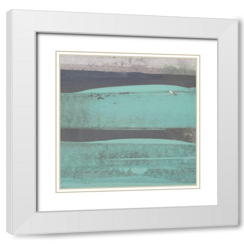 6240 Puzzle IX White Modern Wood Framed Art Print with Double Matting by Aryai, Sia