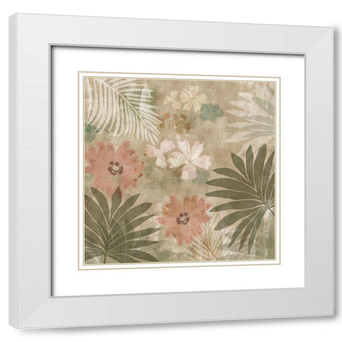 Flower Memories I White Modern Wood Framed Art Print with Double Matting by Kouta, Flora
