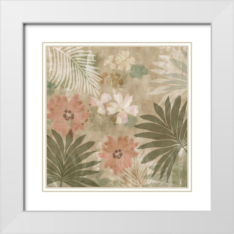 Flower Memories I White Modern Wood Framed Art Print with Double Matting by Kouta, Flora