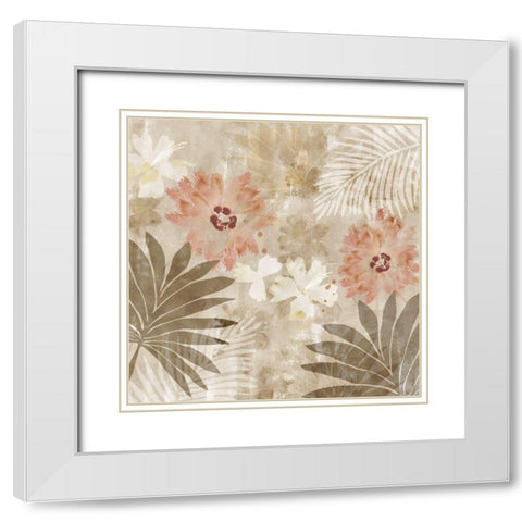 Flower Memories II White Modern Wood Framed Art Print with Double Matting by Kouta, Flora