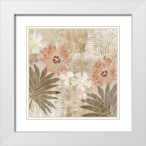Flower Memories II White Modern Wood Framed Art Print with Double Matting by Kouta, Flora