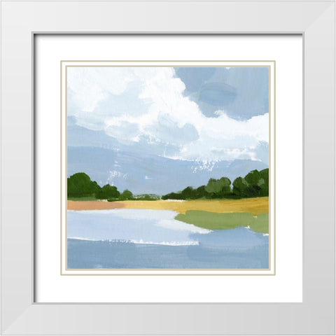 Lakeside Study I White Modern Wood Framed Art Print with Double Matting by Barnes, Victoria