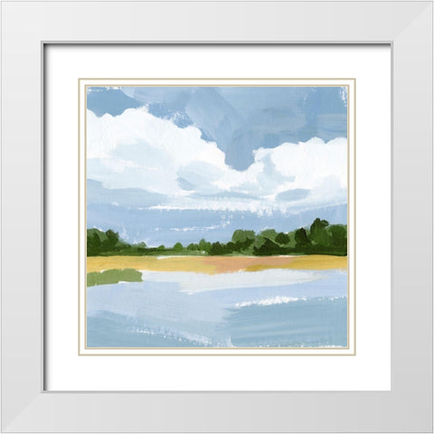 Lakeside Study II White Modern Wood Framed Art Print with Double Matting by Barnes, Victoria