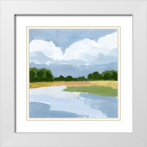 Lakeside Study III White Modern Wood Framed Art Print with Double Matting by Barnes, Victoria