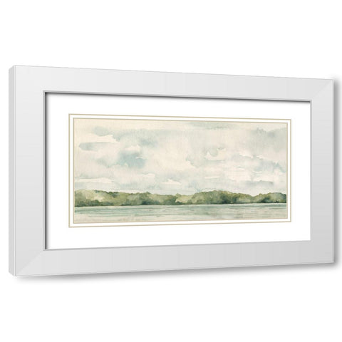 Riverside Views II White Modern Wood Framed Art Print with Double Matting by Caroline, Emma