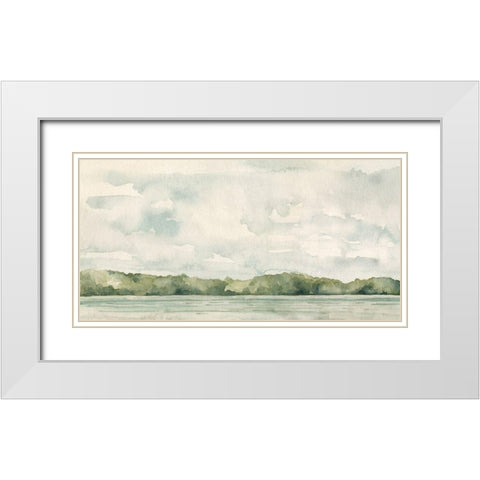 Riverside Views II White Modern Wood Framed Art Print with Double Matting by Caroline, Emma