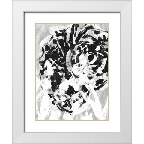 Ocean Inkblot III White Modern Wood Framed Art Print with Double Matting by Vess, June Erica