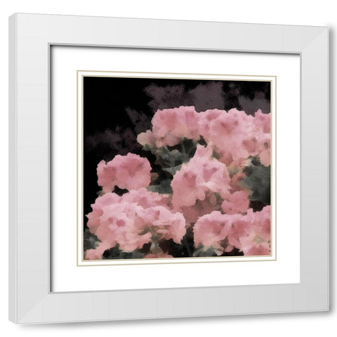 Blush Rush I White Modern Wood Framed Art Print with Double Matting by Saunders, Alonzo