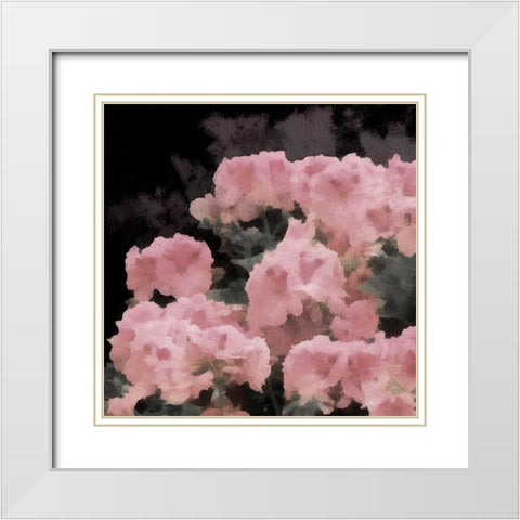 Blush Rush I White Modern Wood Framed Art Print with Double Matting by Saunders, Alonzo