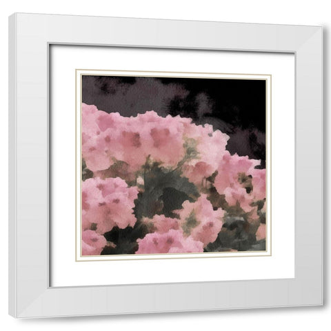 Blush Rush II White Modern Wood Framed Art Print with Double Matting by Saunders, Alonzo