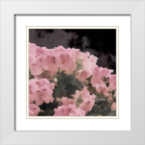 Blush Rush II White Modern Wood Framed Art Print with Double Matting by Saunders, Alonzo