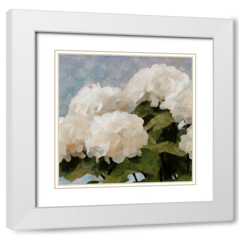 Sunday Flowers I White Modern Wood Framed Art Print with Double Matting by Saunders, Alonzo