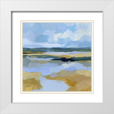 Seaside Mire II White Modern Wood Framed Art Print with Double Matting by Barnes, Victoria