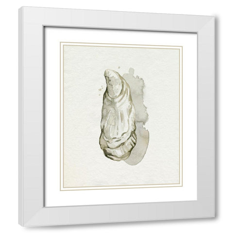 Oysters on the Bay I White Modern Wood Framed Art Print with Double Matting by Popp, Grace