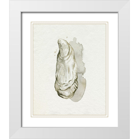 Oysters on the Bay I White Modern Wood Framed Art Print with Double Matting by Popp, Grace