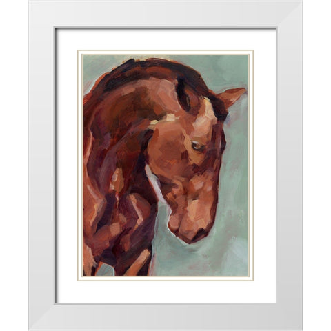 Paint by Number Horse II White Modern Wood Framed Art Print with Double Matting by Parker, Jennifer Paxton