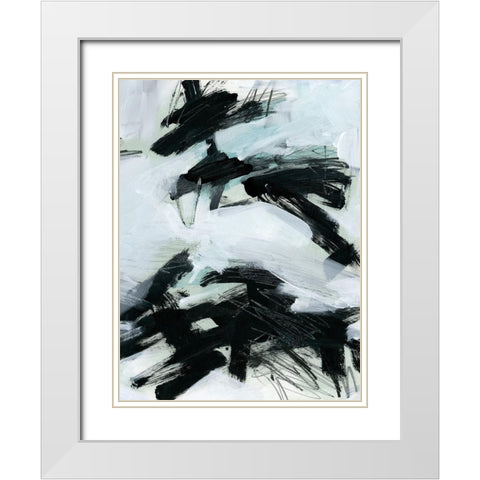 Ocean Current II White Modern Wood Framed Art Print with Double Matting by Parker, Jennifer Paxton
