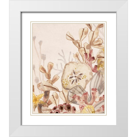 Ocean Nostalgia I White Modern Wood Framed Art Print with Double Matting by Vess, June Erica
