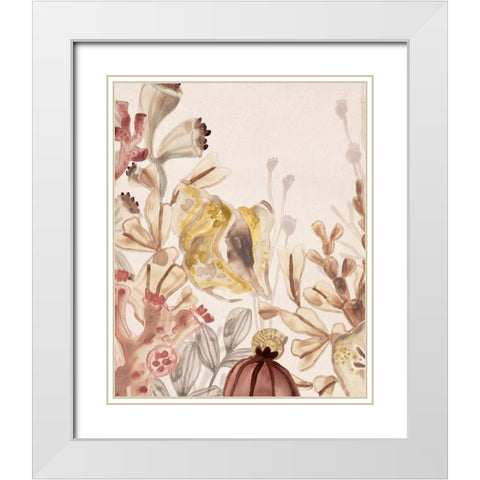 Ocean Nostalgia II White Modern Wood Framed Art Print with Double Matting by Vess, June Erica