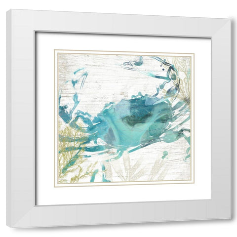 Jeweled Crustacean II White Modern Wood Framed Art Print with Double Matting by Vess, June Erica