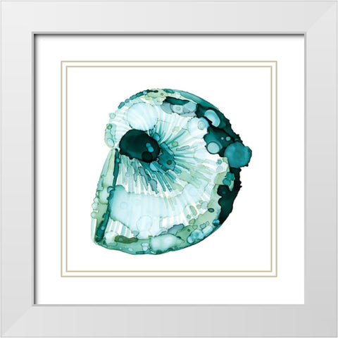 Blue Barnacle II White Modern Wood Framed Art Print with Double Matting by Popp, Grace