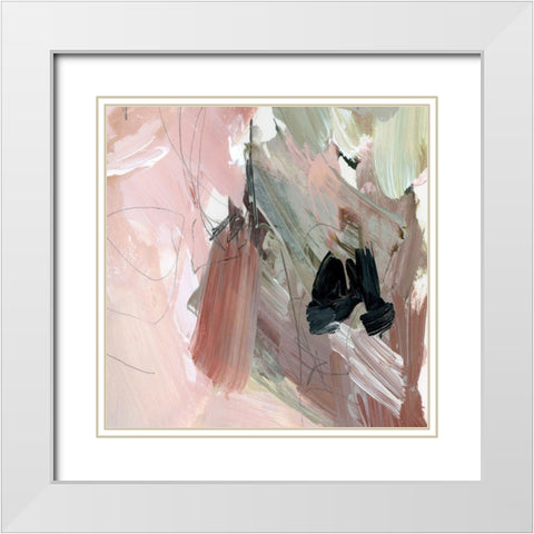 Pale Scribble I White Modern Wood Framed Art Print with Double Matting by Parker, Jennifer Paxton