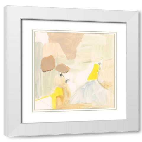 Soft and Subtle I White Modern Wood Framed Art Print with Double Matting by Barnes, Victoria