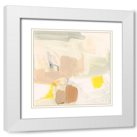 Soft and Subtle III White Modern Wood Framed Art Print with Double Matting by Barnes, Victoria