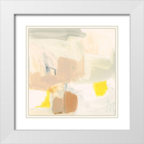 Soft and Subtle III White Modern Wood Framed Art Print with Double Matting by Barnes, Victoria