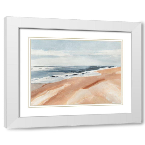 Salvo Beach I White Modern Wood Framed Art Print with Double Matting by Warren, Annie