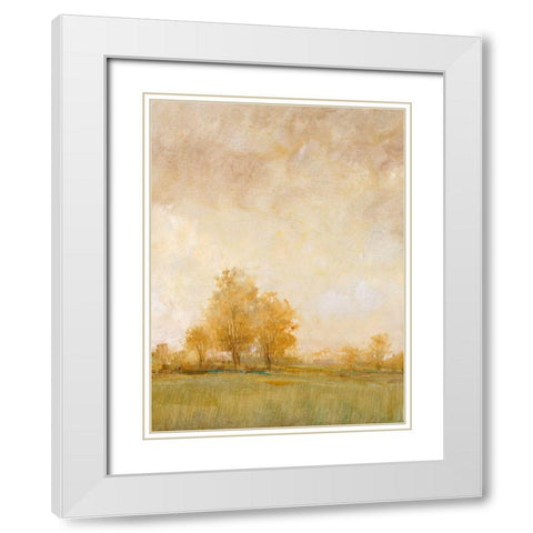 Carefree Day II White Modern Wood Framed Art Print with Double Matting by OToole, Tim