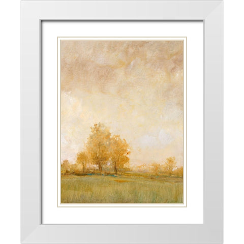 Carefree Day II White Modern Wood Framed Art Print with Double Matting by OToole, Tim