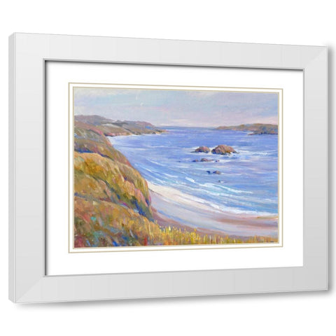 Along the Coast I White Modern Wood Framed Art Print with Double Matting by OToole, Tim