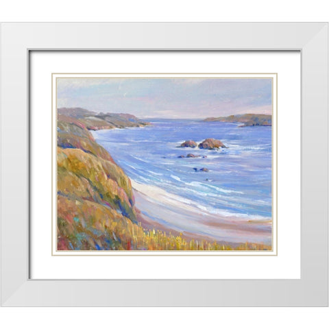 Along the Coast I White Modern Wood Framed Art Print with Double Matting by OToole, Tim