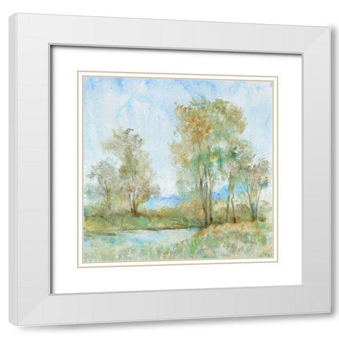 Cool Breeze II White Modern Wood Framed Art Print with Double Matting by OToole, Tim