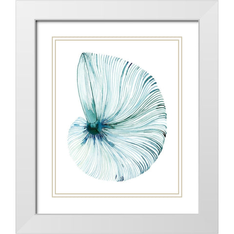 Eye of the Ocean I White Modern Wood Framed Art Print with Double Matting by Popp, Grace